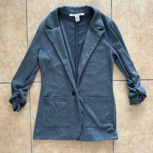 American Rag - Grey Soft Blazer with Ruched Sleeves